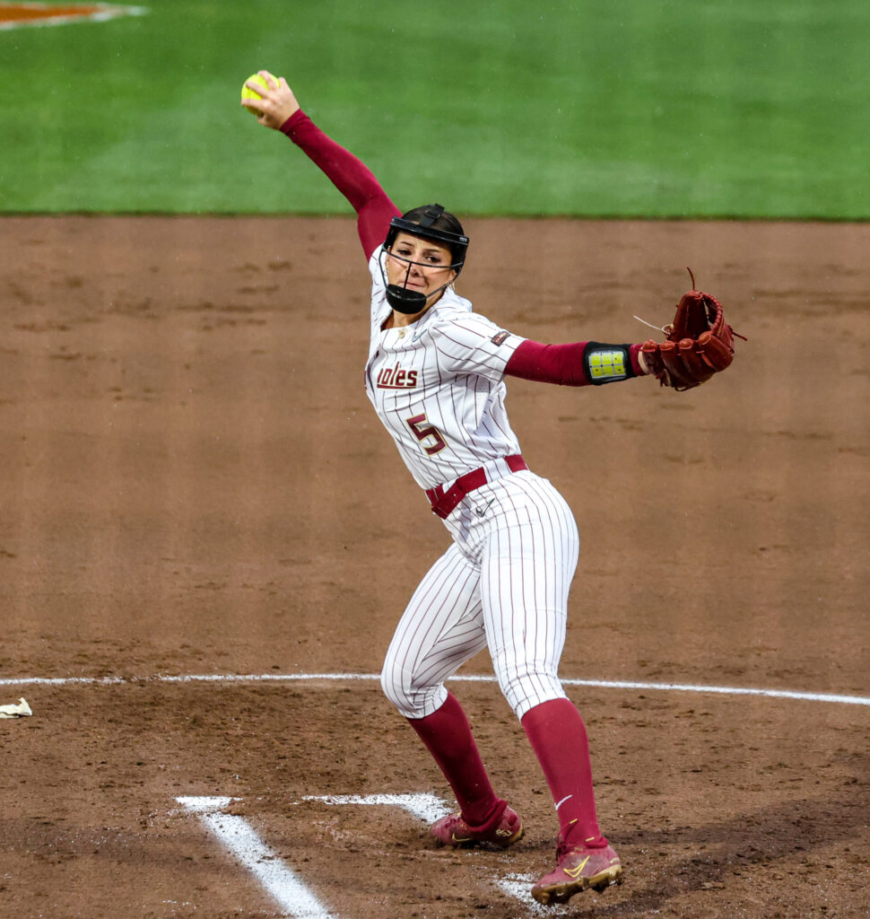 softball player swinging hand
