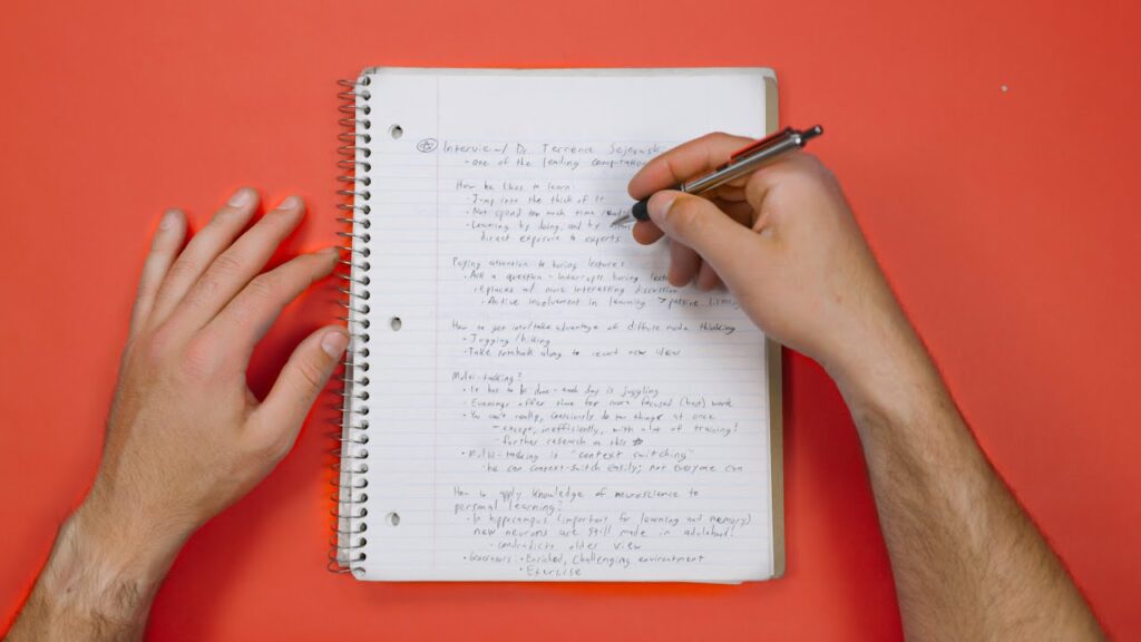 Nursing Essay Writing in Notebook